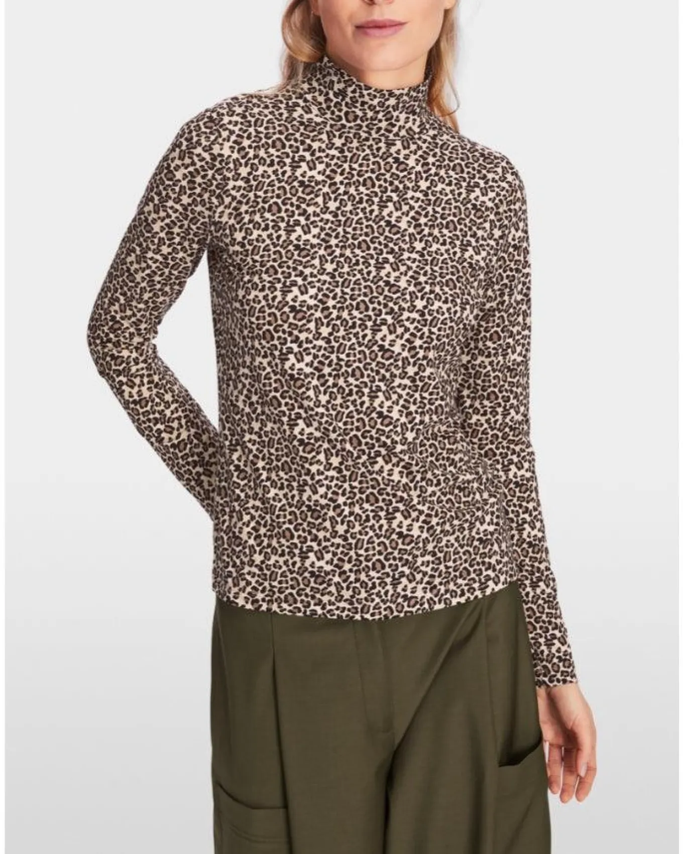 Marc Cain Leo Print Turtleneck