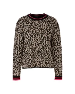 Marc Cain Leopard Print Mix Pullover