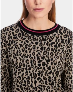 Marc Cain Leopard Print Mix Pullover