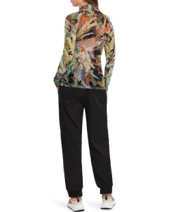 Marc Cain Mesh Print Top