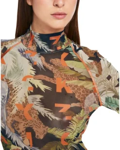 Marc Cain Mesh Print Top