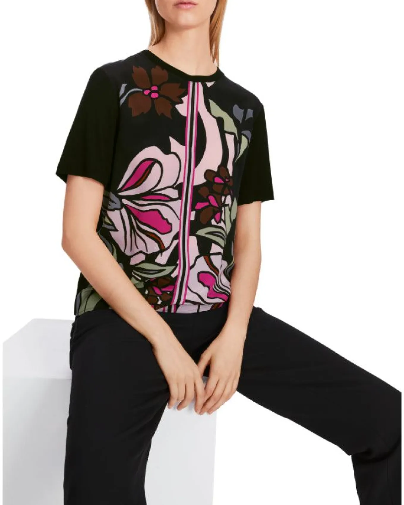 Marc Cain Opulent Floral Print Top