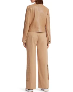 Marc Cain Perforated Leather Zip Jacket