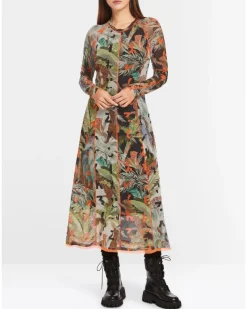 Marc Cain Printed Mesh Dress