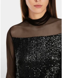 Marc Cain Sequin Mesh Top