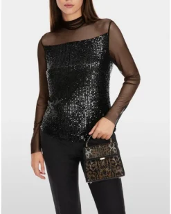 Marc Cain Sequin Mesh Top