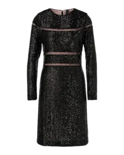 Marc Cain Sequin-Mesh Cut Outs Dress