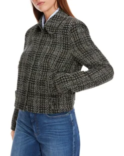 Marc Cain Shadow Check Short Jacket