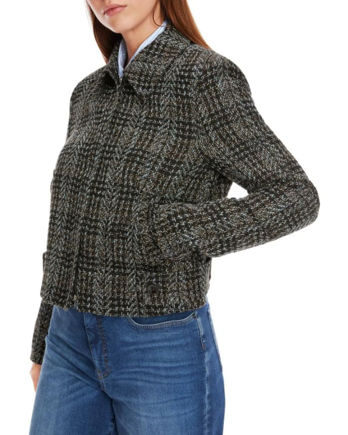 Marc Cain Shadow Check Short Jacket