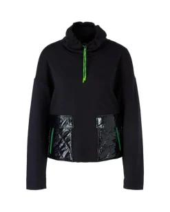 Marc Cain Shiny Quilt Pocket Sweatshirt