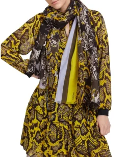 Marc Cain Snakeskin Print Scarf