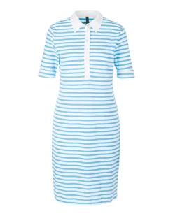 Marc Cain Striped Polo Dress