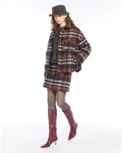Max Mara Weekend Dover Check Flannel Down Jacket