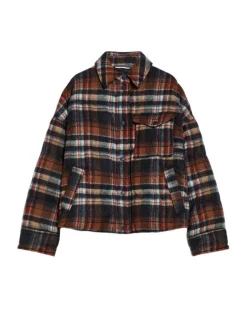 Max Mara Weekend Dover Check Flannel Down Jacket