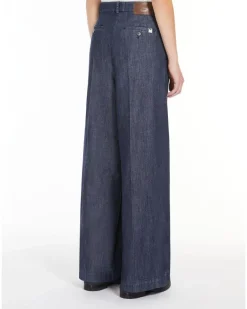 Max Mara Weekend Fuxia Pleated Denim Pant