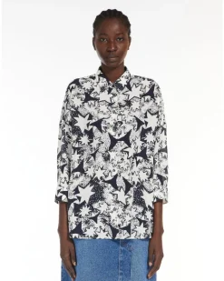 Max Mara Weekend Peana Flared Print Blouse