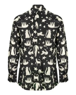 Max Mara Weekend Tabella Print Silk Blouse