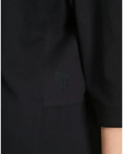 MCN/TOP/DRAWSTRING NECK 1/2 SLV BLOUSE