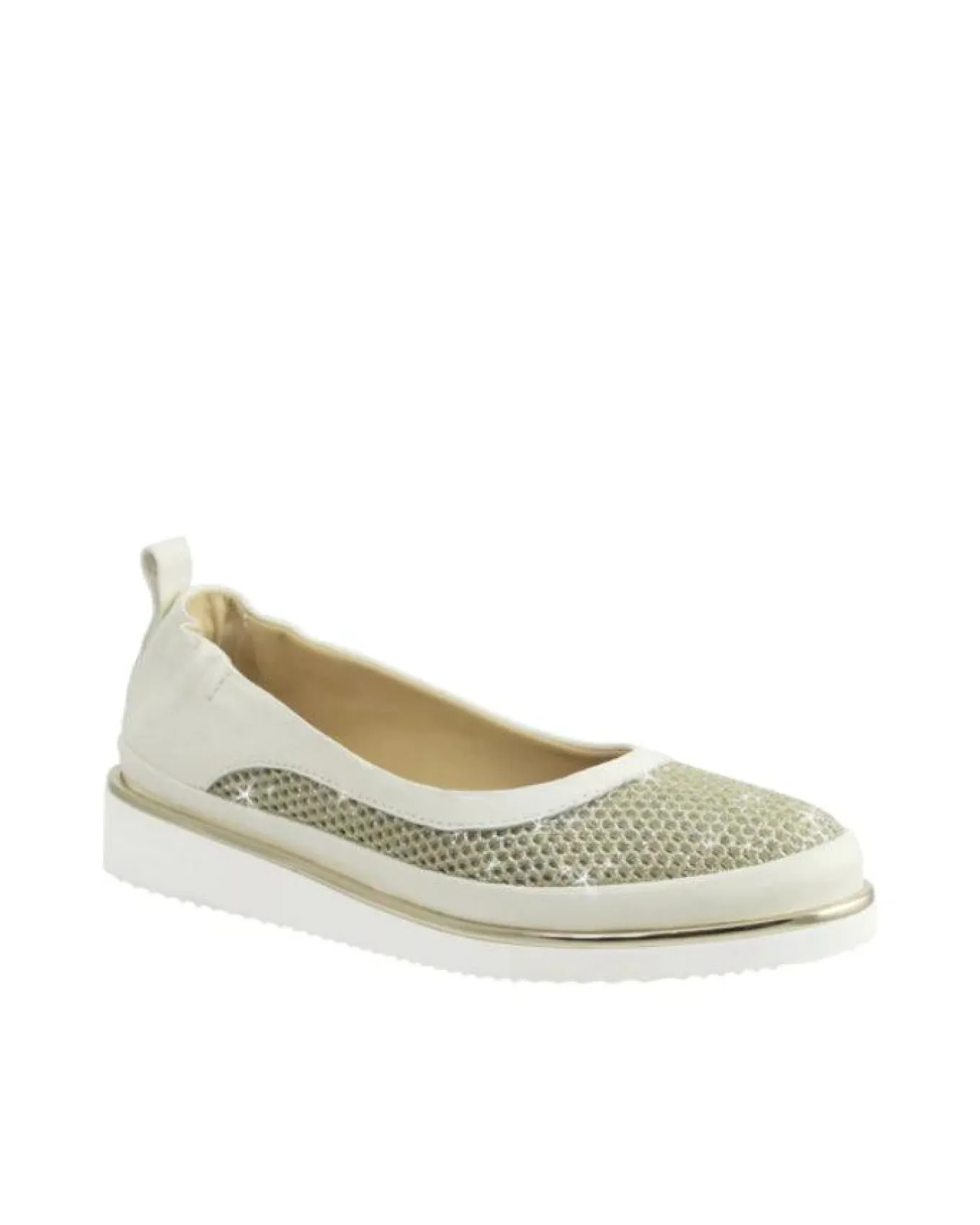 Natanya Mesh Metallic Slip On Shoe