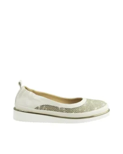 Natanya Mesh Metallic Slip On Shoe