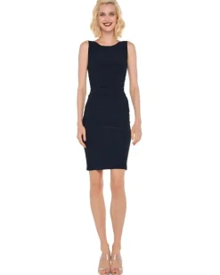 Norma Kamali Sleeveless Shirred Waist Dress
