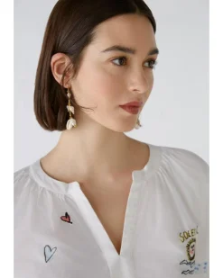 Oui Embroidered Blouse