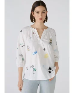 Oui Embroidered Blouse