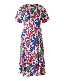 Oui Floral Wrap Style Dress