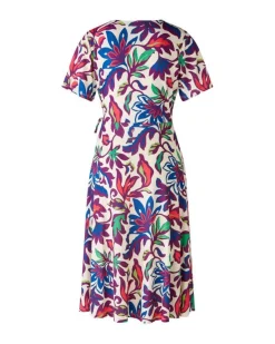 Oui Floral Wrap Style Dress