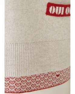 Oui Mini Heart Trim Pullover