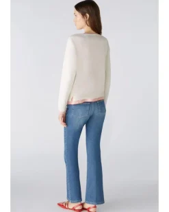 Oui Mini Heart Trim Pullover