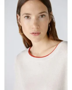 Oui Mini Heart Trim Pullover