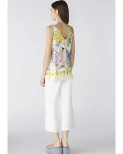 Oui Summery Motif Print Tank Top