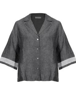 Purotatto Linen Sparkle Sleeve Shirt