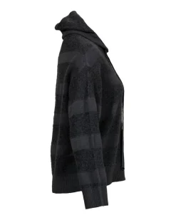 Purotatto Striped Sequin Hooded Pullover