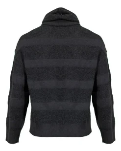 Purotatto Striped Sequin Hooded Pullover