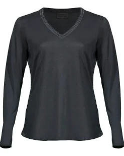 Purotatto V-Neck Cashmere Jersey Top