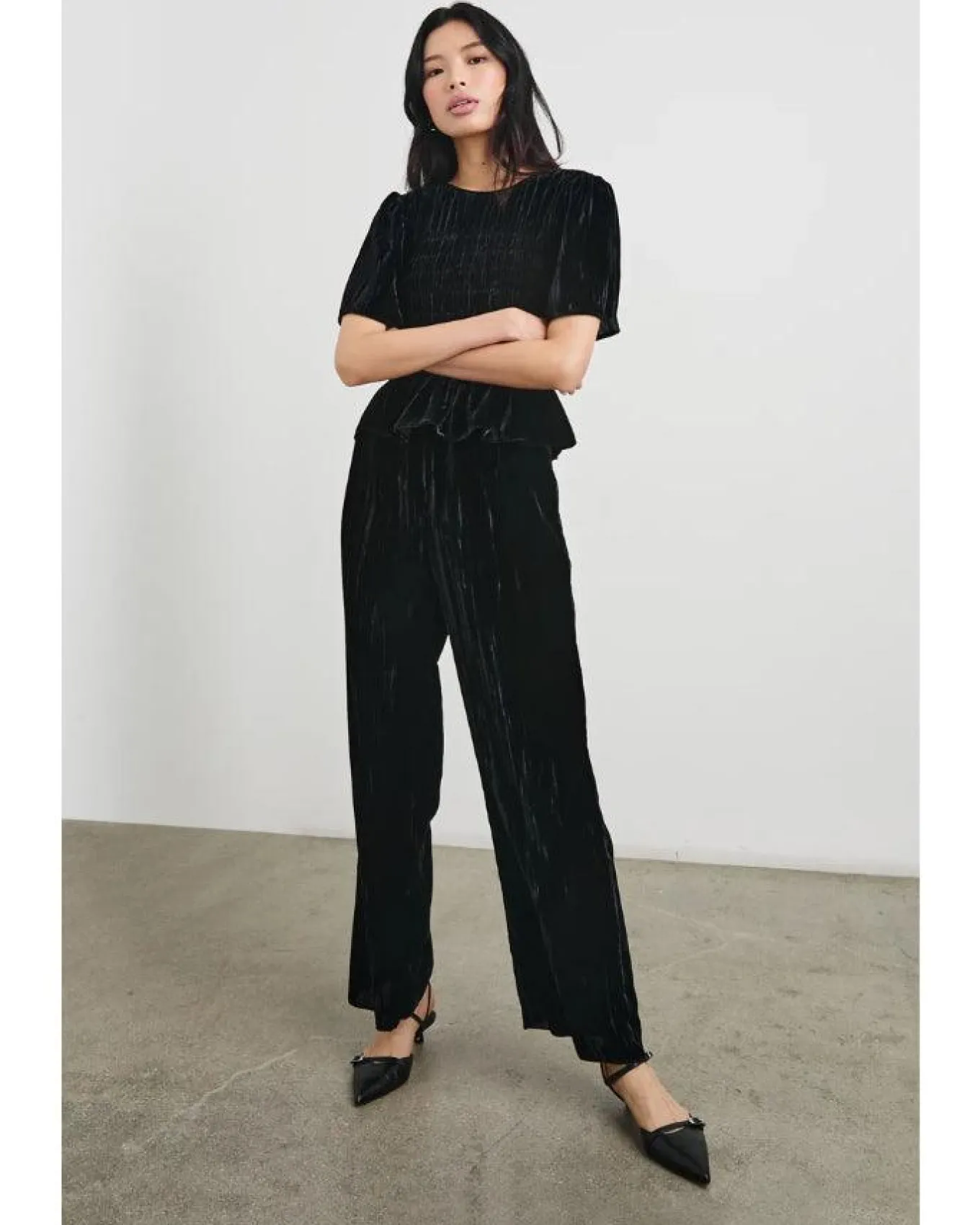 Rails Crinkle Velvet Top