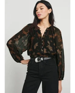 Rails Indi Sandstone Print Blouse