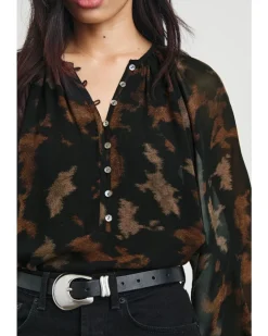 Rails Indi Sandstone Print Blouse