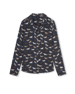 Rails Kate Silk Horses Print Shirt