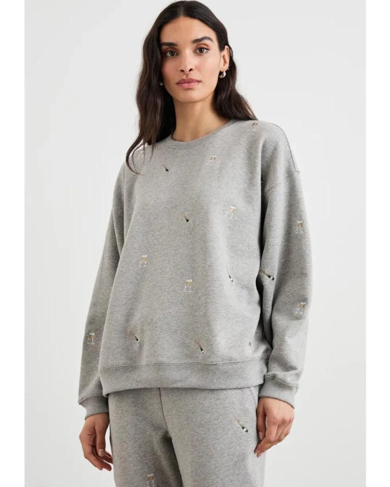 Rails Varsity Champagne Embroidery Sweatshirt