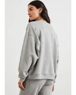 Rails Varsity Champagne Embroidery Sweatshirt