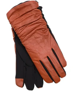 Ruched Leather Glove