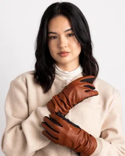 Ruched Leather Glove