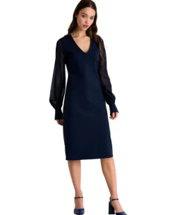 Shan - Sofia Sheer Sleeve Elegant Dress