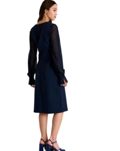 Shan - Sofia Sheer Sleeve Elegant Dress