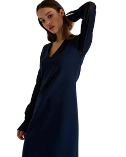 Shan - Sofia Sheer Sleeve Elegant Dress