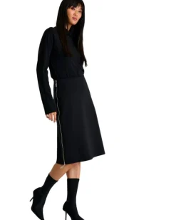 Shan Sofia 3D Jersey Side Zip Skirt
