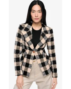 Smythe Cut-Away Check Blazer
